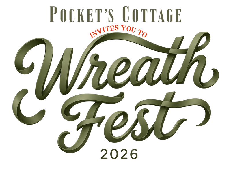 Pocket's Cottage Wreath Fest 2026 logo
